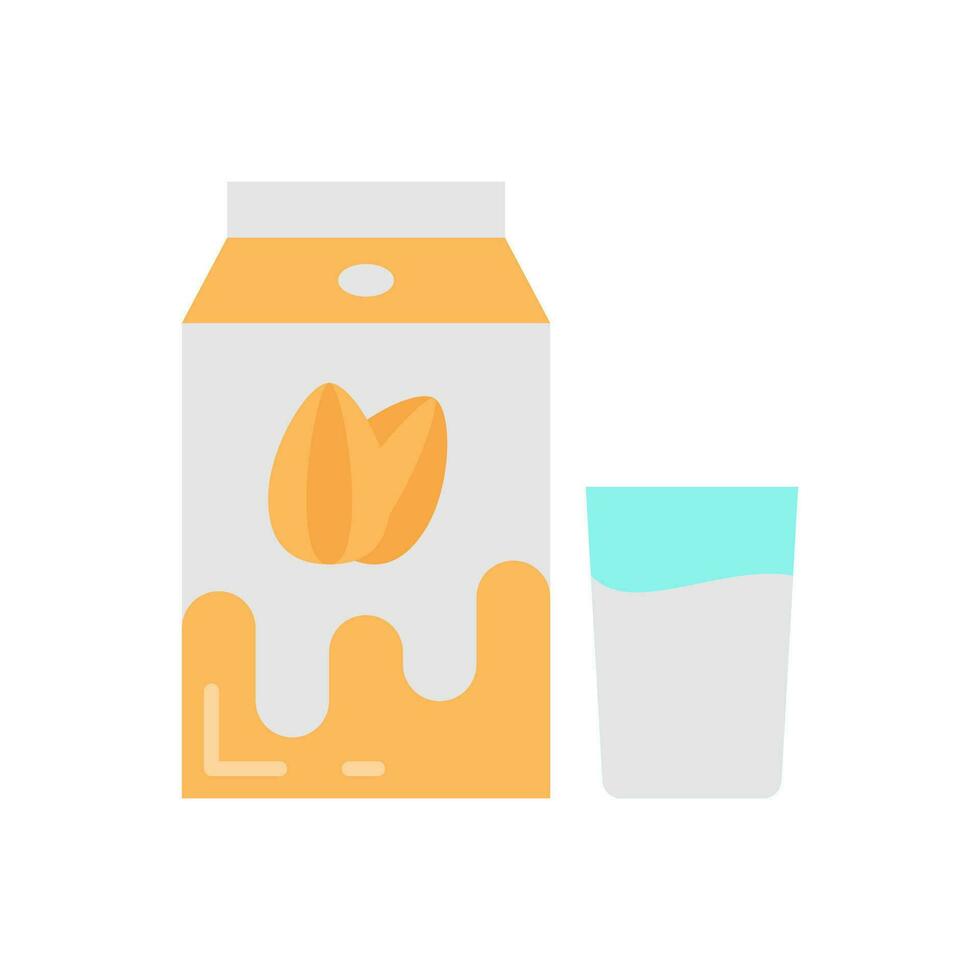 Almond Milk icon in vector. Illustration vector