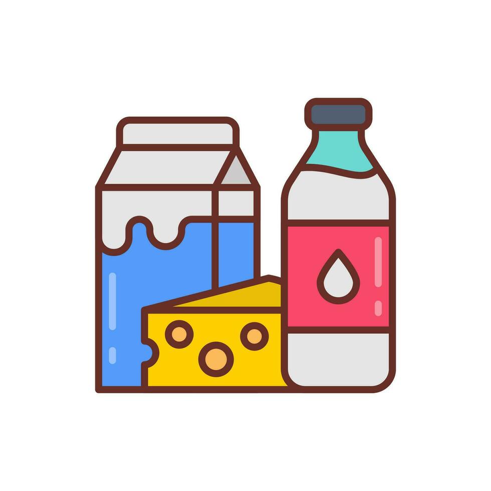 Dairy Products icon in vector. Illustration vector