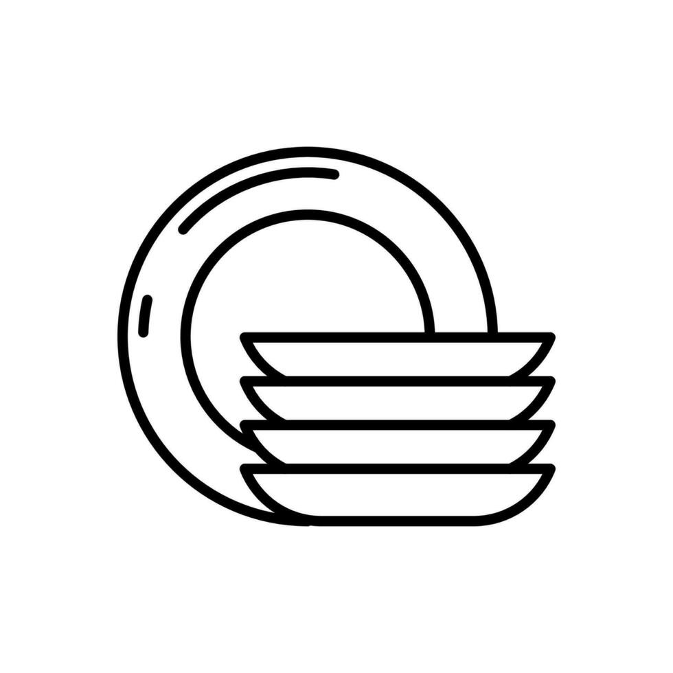 Plates icon in vector. Illustration vector