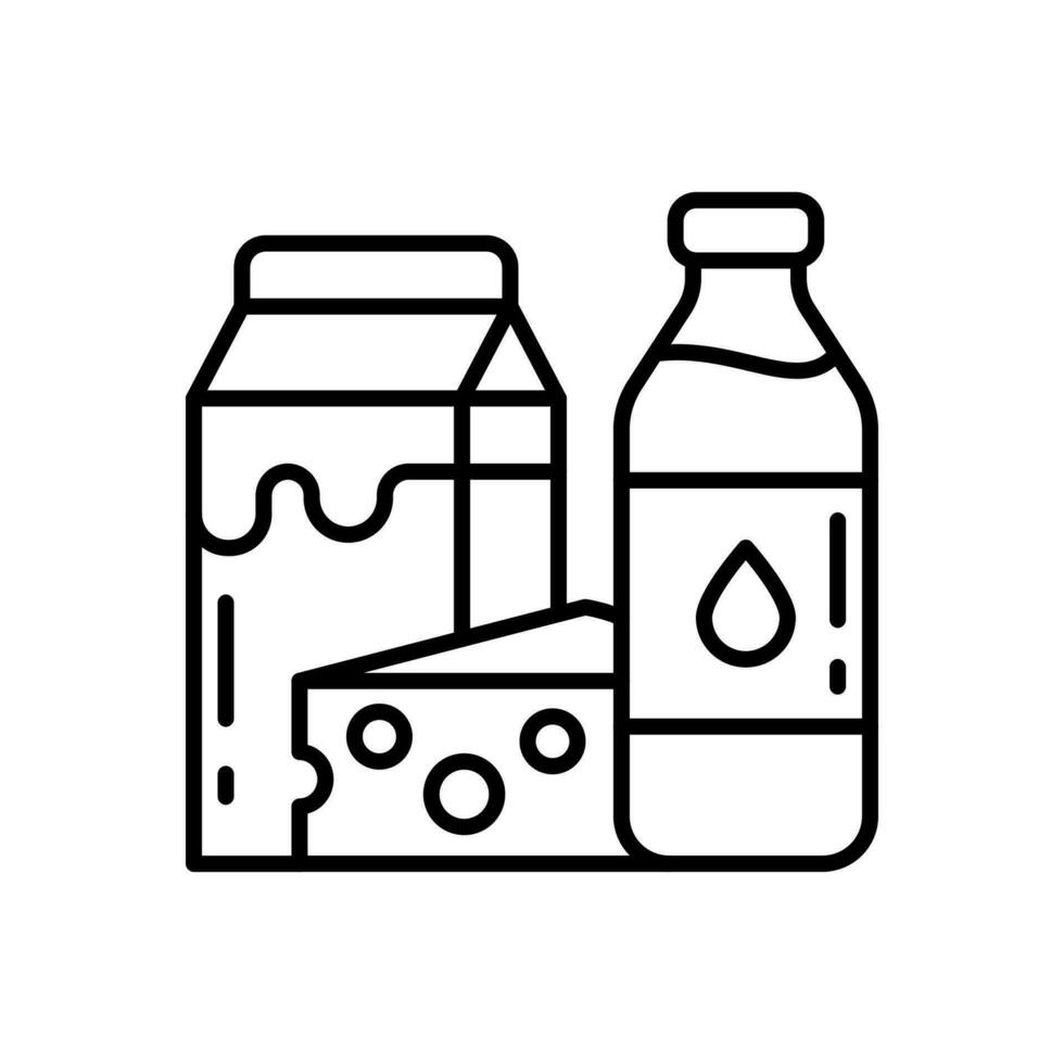 Dairy Products icon in vector. Illustration vector