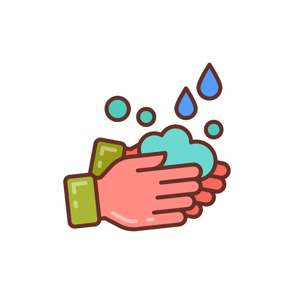 Wash Hand icon in vector. Illustration vector