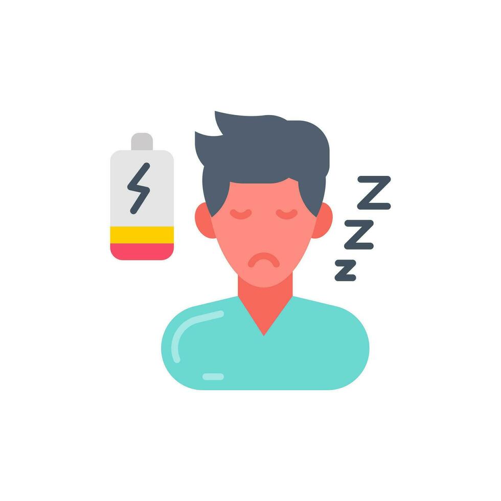 Tiredness icon in vector. Illustration vector