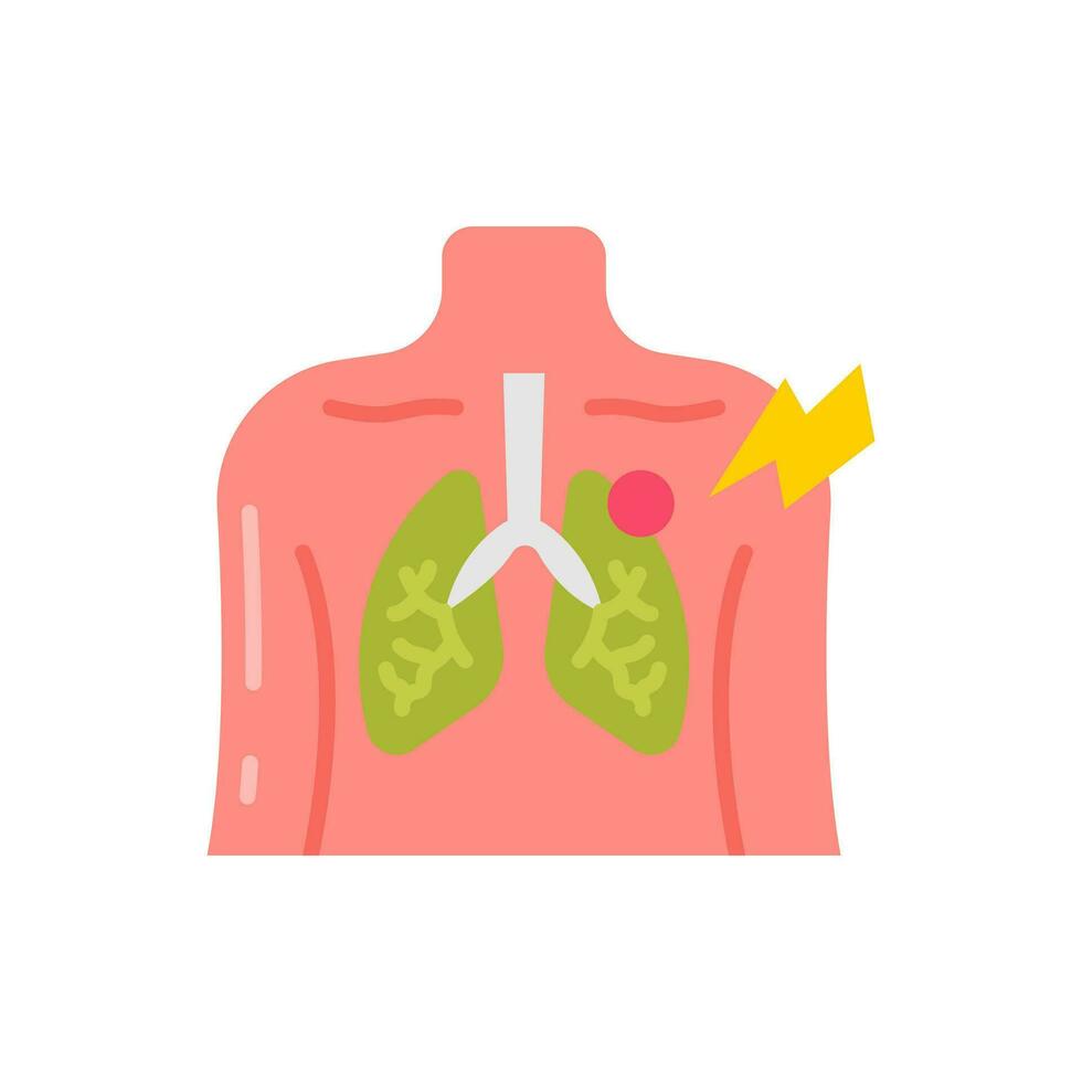 Pneumonia icon in vector. Illustration vector