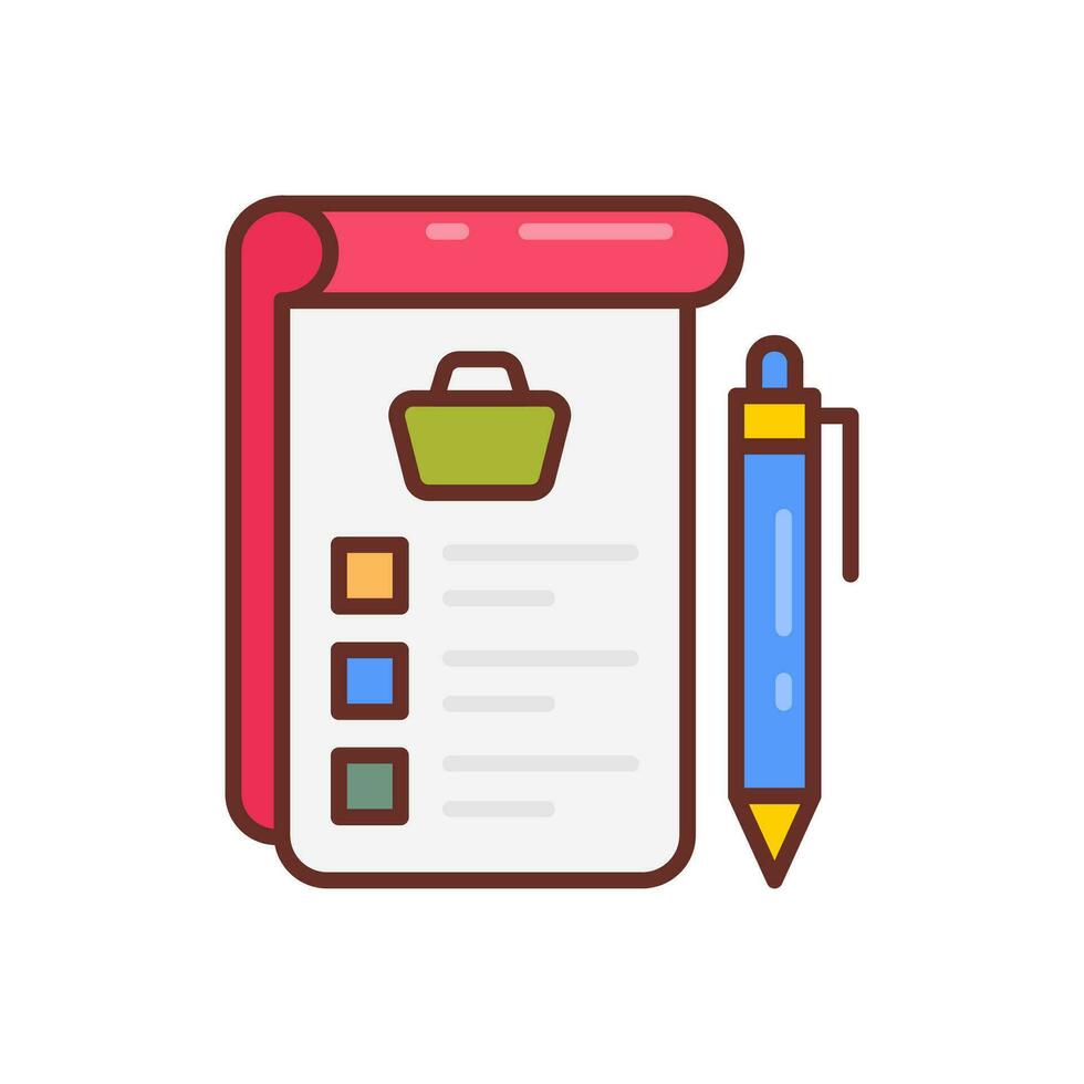Grocery List icon in vector. Illustration vector