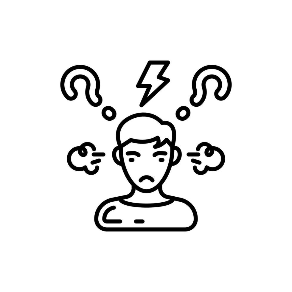 Confusion icon in vector. Illustration vector