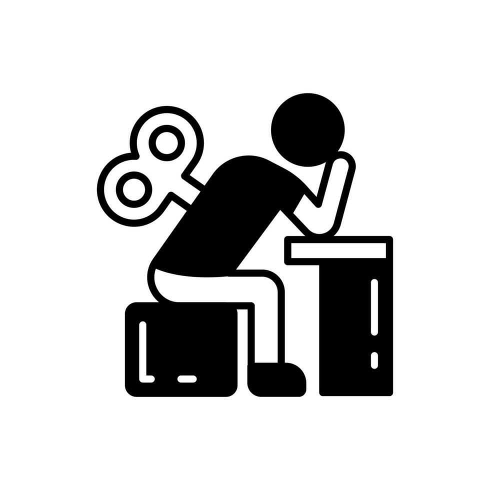 Fatigue icon in vector. Illustration vector