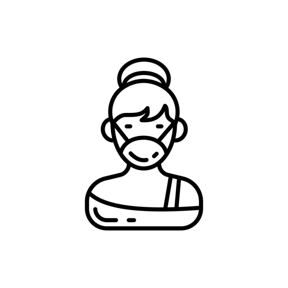 Wear Mask icon in vector. Illustration vector