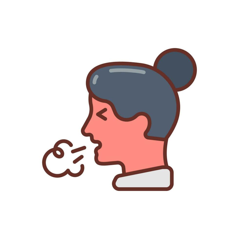 Cough icon in vector. Illustration vector