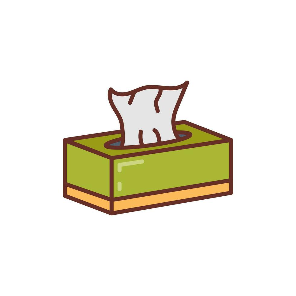 pañuelo de papel caja icono en vector. ilustración vector