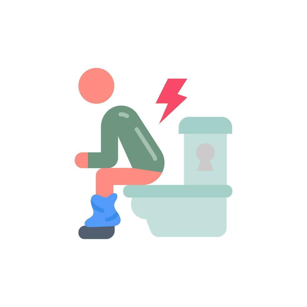 Diarrhea icon in vector. Illustration vector