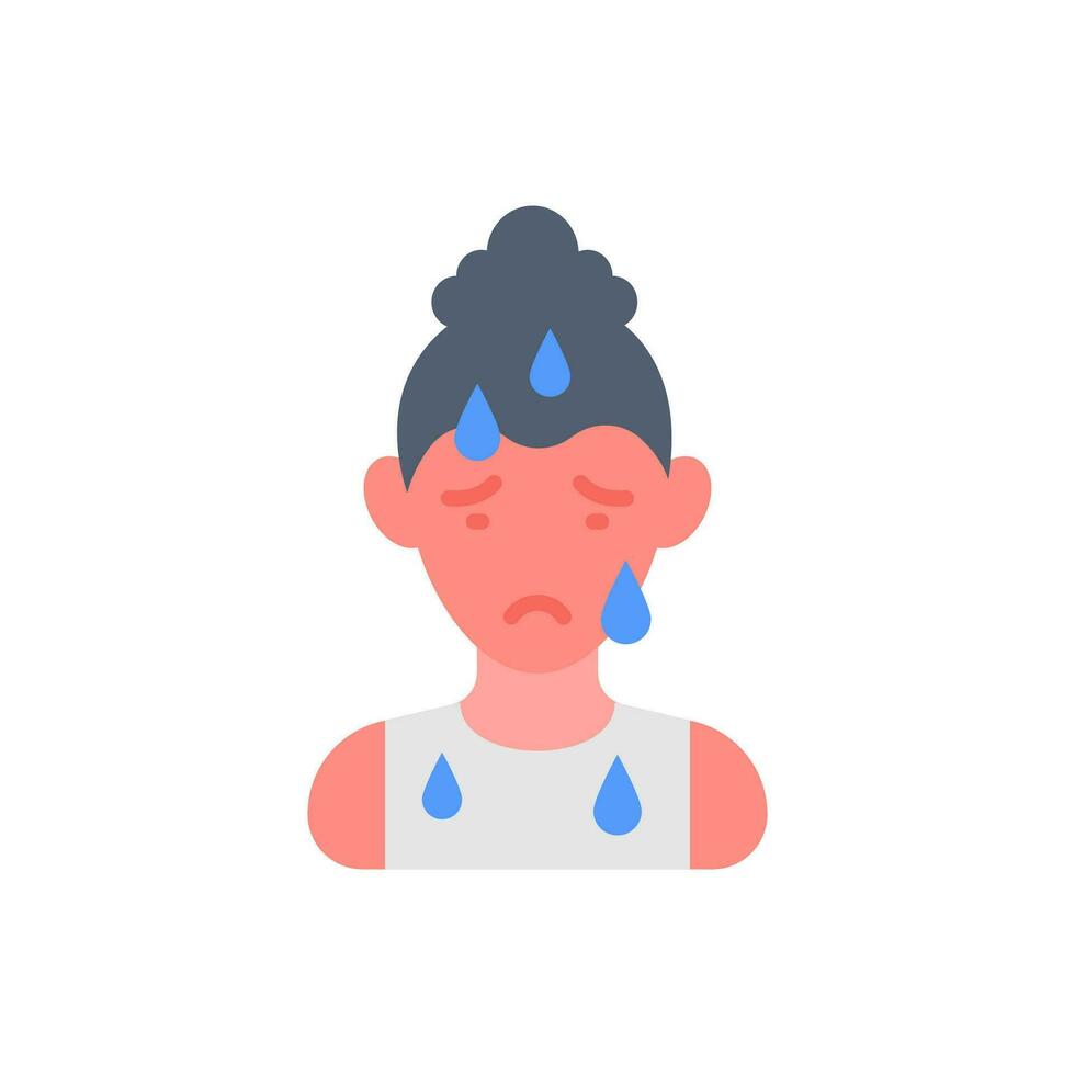 Increased Sweating icon in vector. Illustration vector