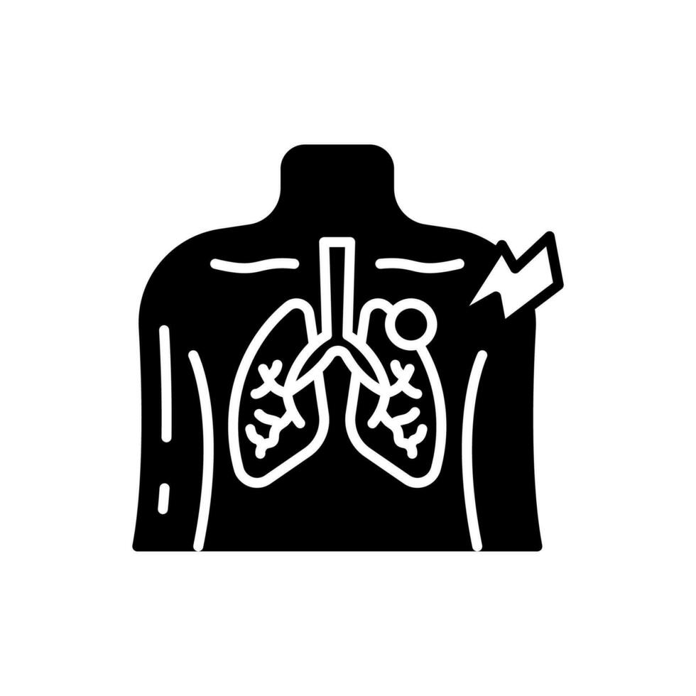 Pneumonia icon in vector. Illustration vector