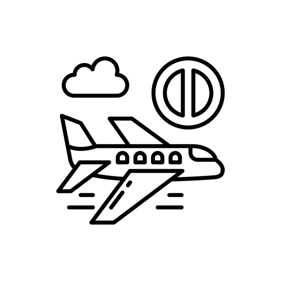 Avoid Traveling icon in vector. Illustration vector