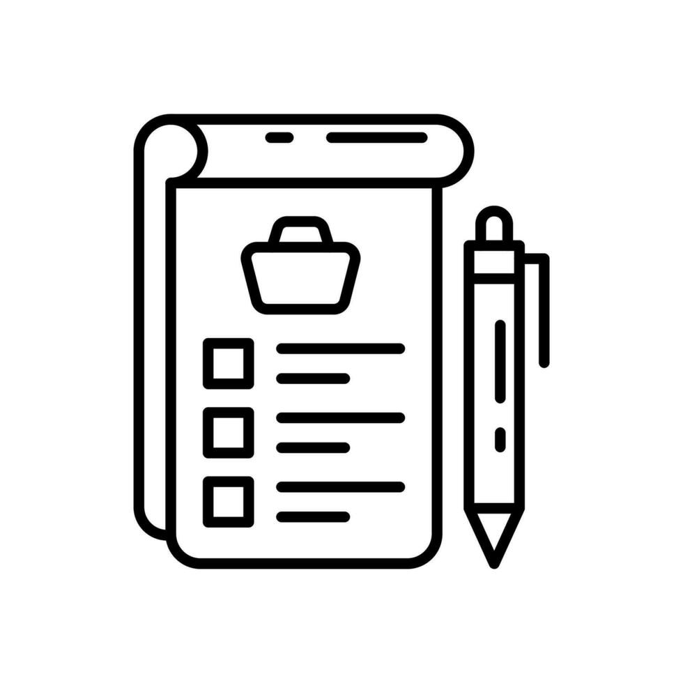 Grocery List icon in vector. Illustration vector