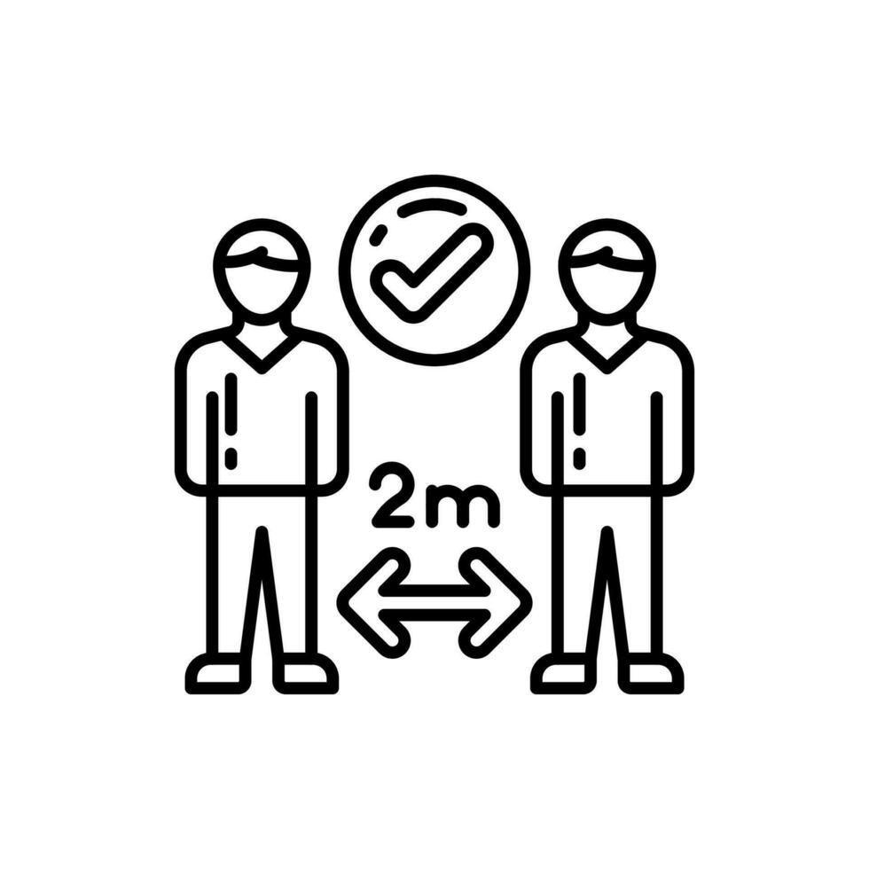 Keep Distance icon in vector. Illustration vector