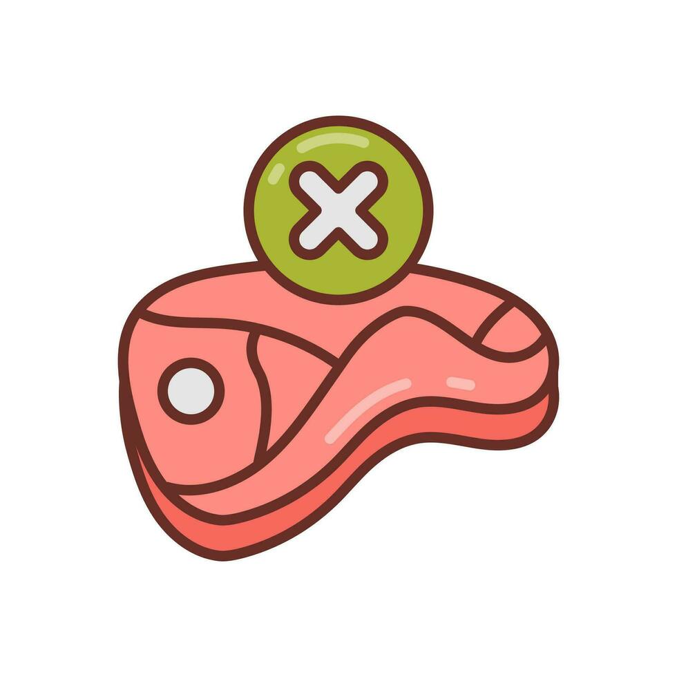Avoid Meat icon in vector. Illustration vector