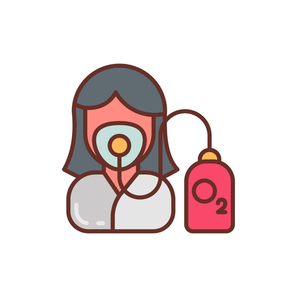 Oxygen Supply icon in vector. Illustration vector