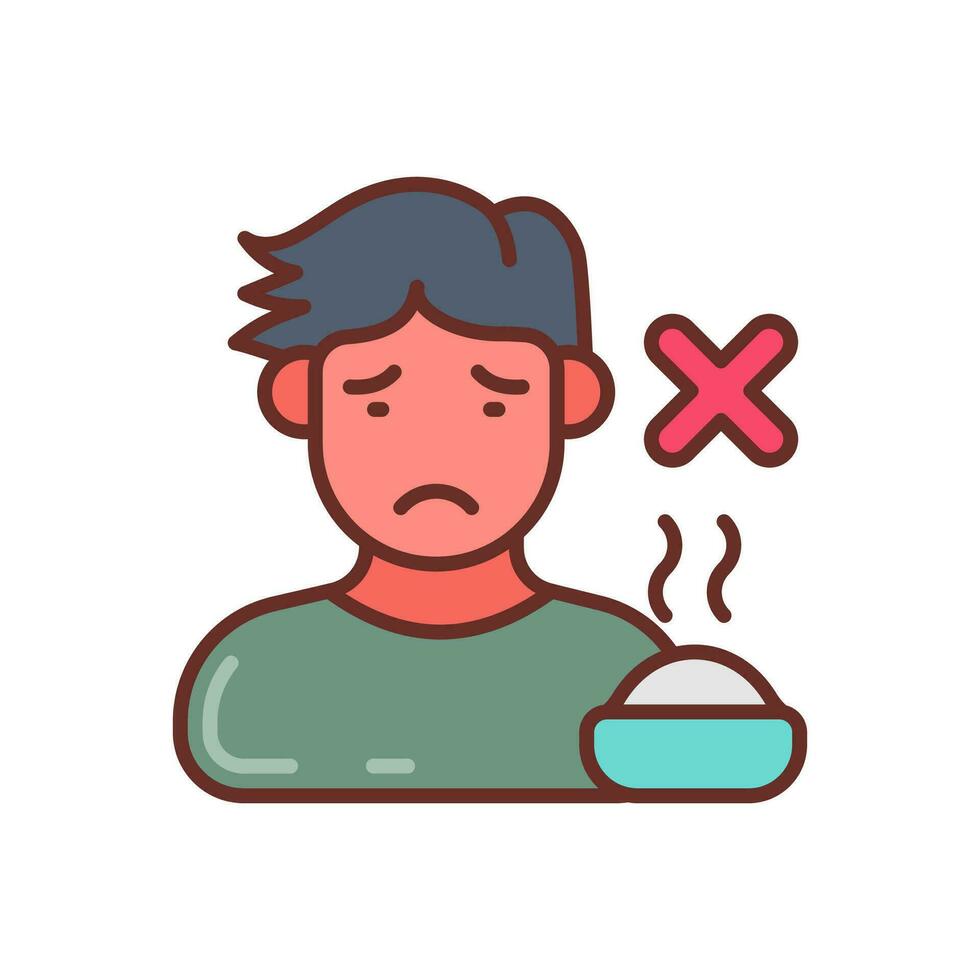 Appetite Lose icon in vector. Illustration vector