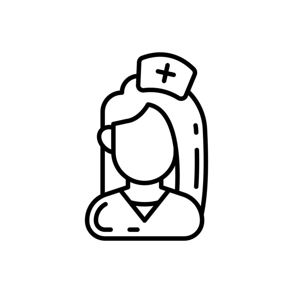 Nurse icon in vector. Illustration vector