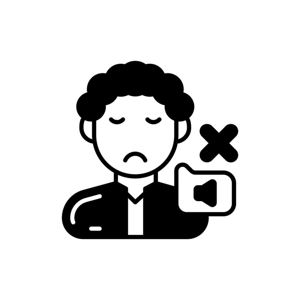 Hablando incapacidad icono en vector. ilustración vector