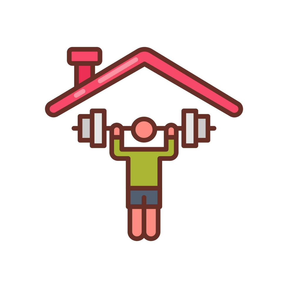 Home Workout icon in vector. Illustration vector