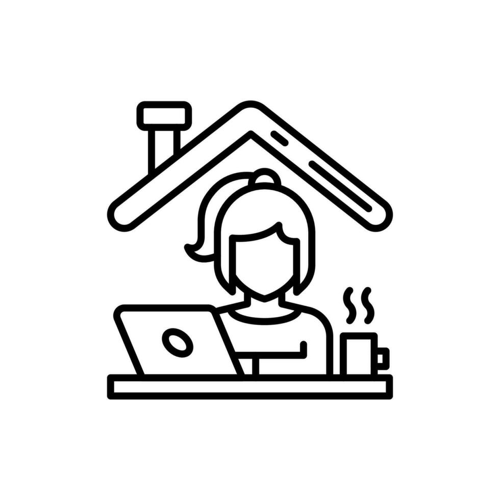 Remote Work icon in vector. Illustration vector