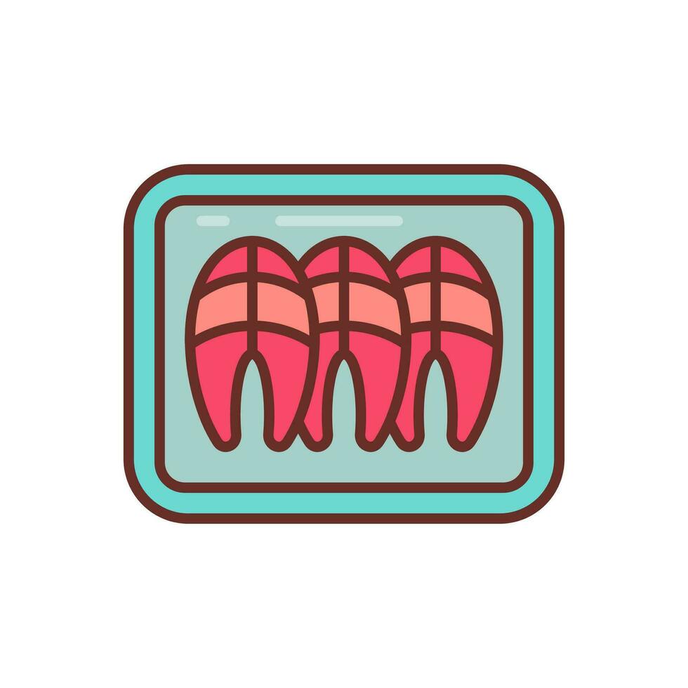 Salmon icon in vector. Illustration vector