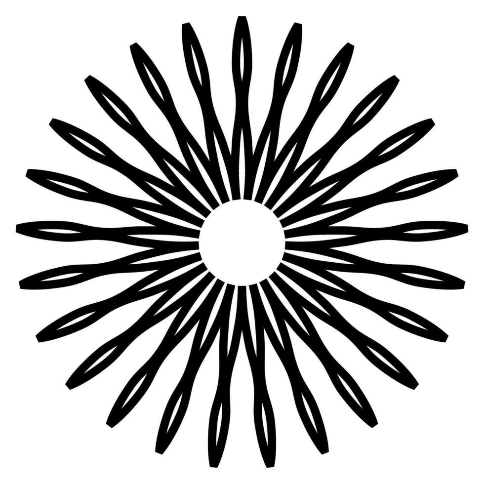 Bursting sun rays icon symbol. Radial sunset beams. Vector illustration
