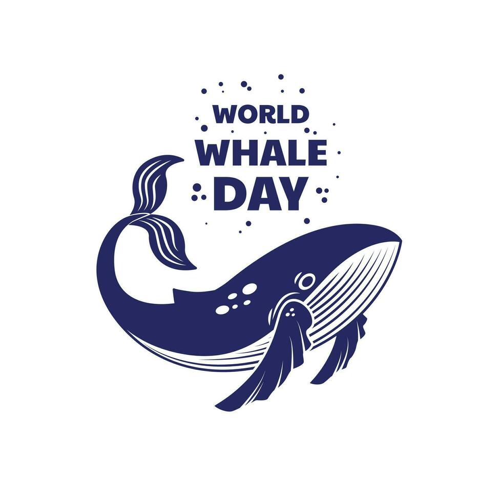 World Whale Day vector