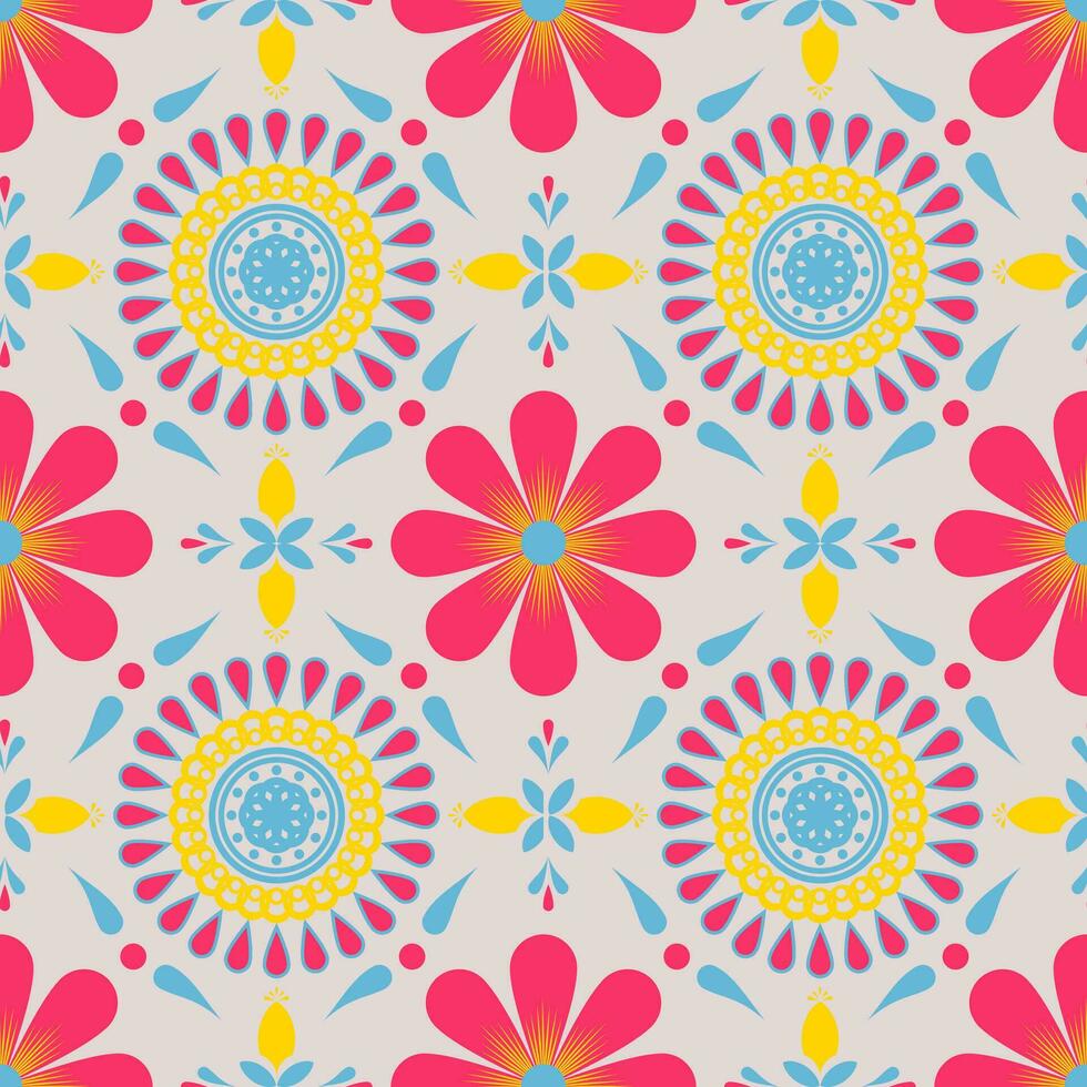 cerámico loseta modelo sin costura vector. floral patrón, fondo, flor ornamento, cerámico loseta patrón, vector patrón, linda ilustración, loseta diseño