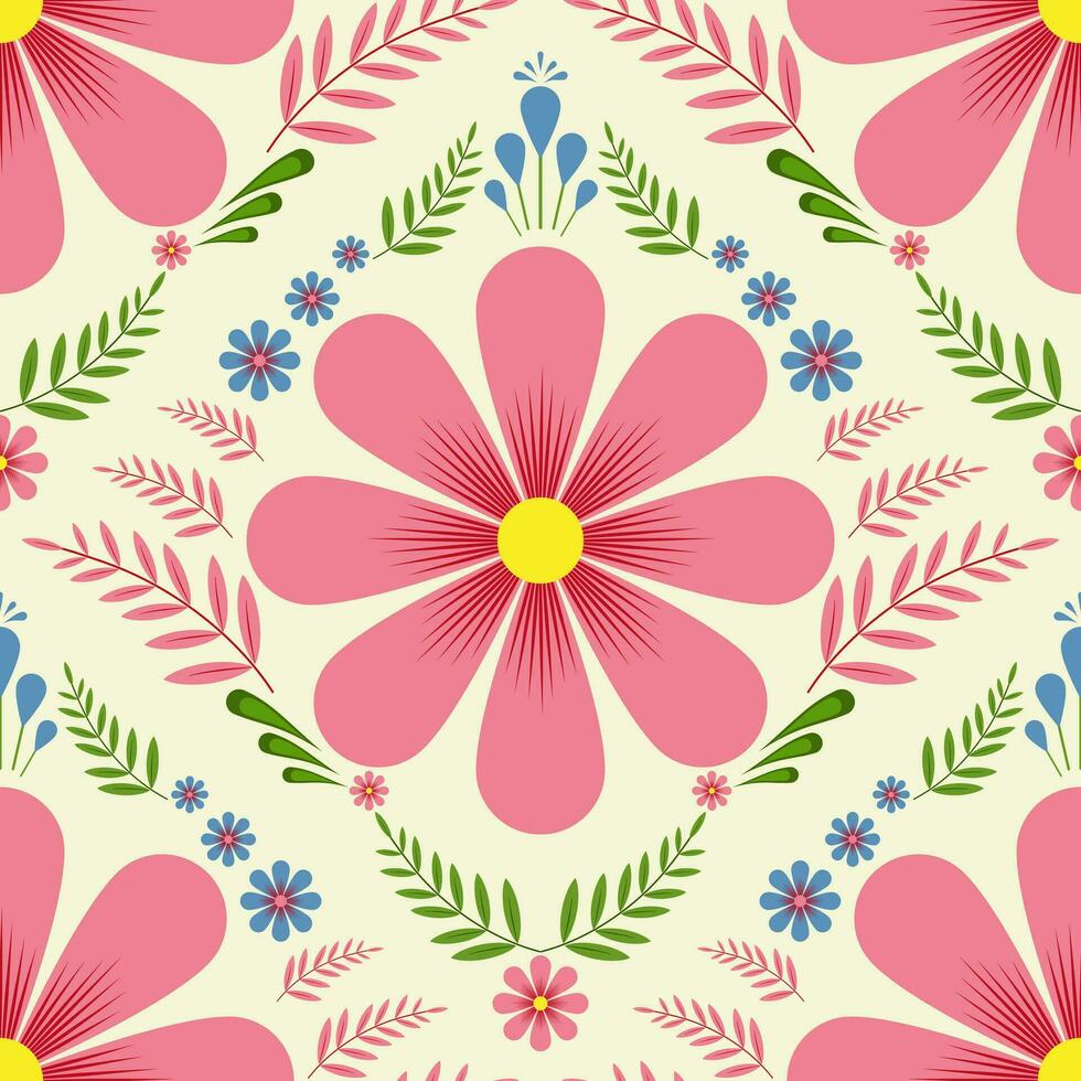 floral pattern background design for ceramic tile pattern, vector pattern, cute illustration, tile design, wrap, wallpaper, card, template, print, vector, illustration, cover