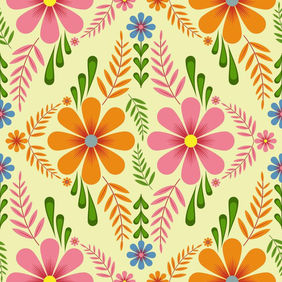 floral pattern background design for ceramic tile pattern, vector pattern, cute illustration, tile design, wrap, wallpaper, card, template, print, vector, illustration, cover