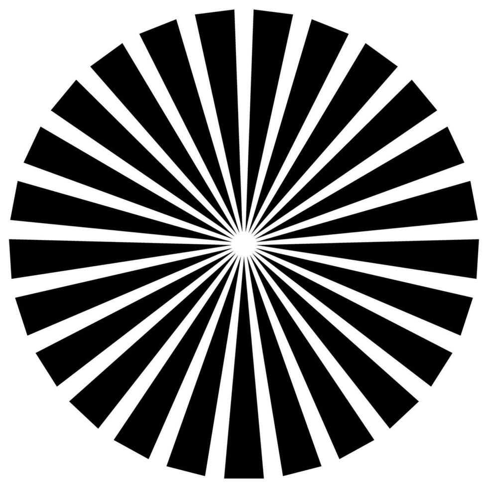 Sunburst starburst Rays, radial beams circle design element. Vector illustration