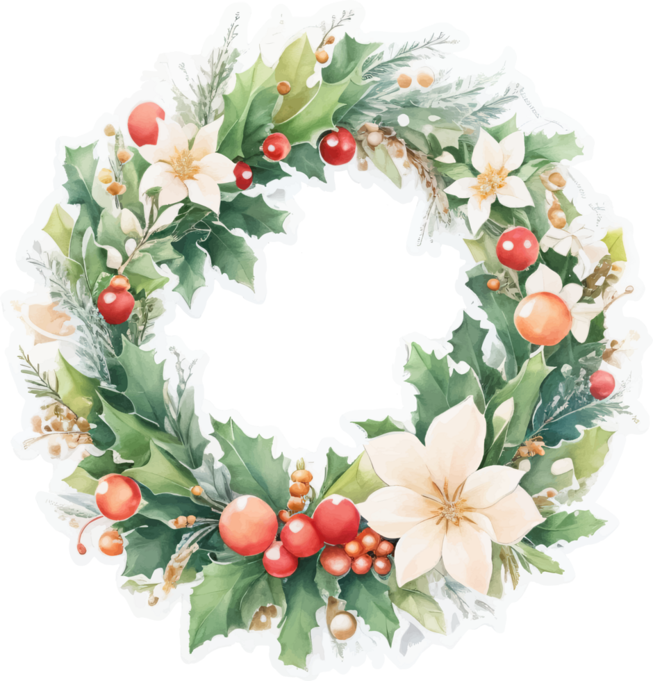 Christmas Wreath Clipart with AI Generative 27278182 PNG