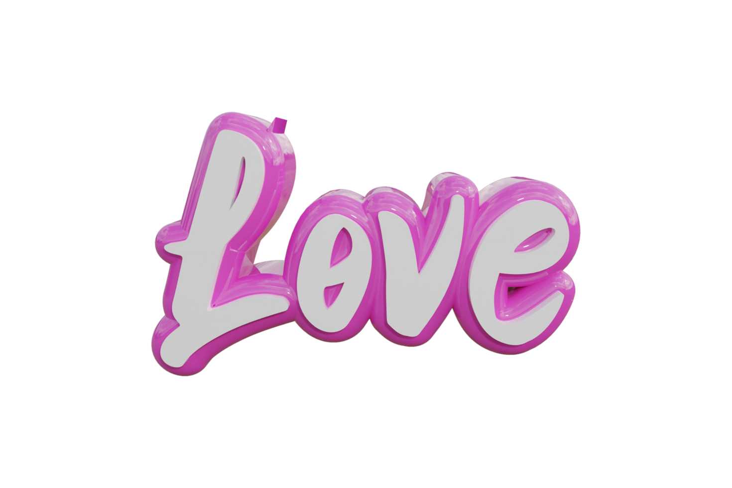 Love 3d transparent text design png