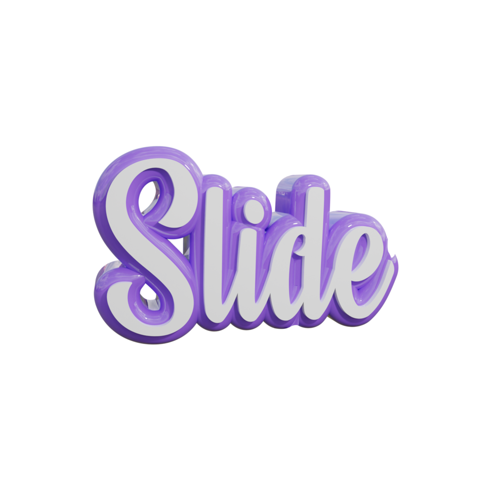 Slide 3d transparent text design 27286856 PNG