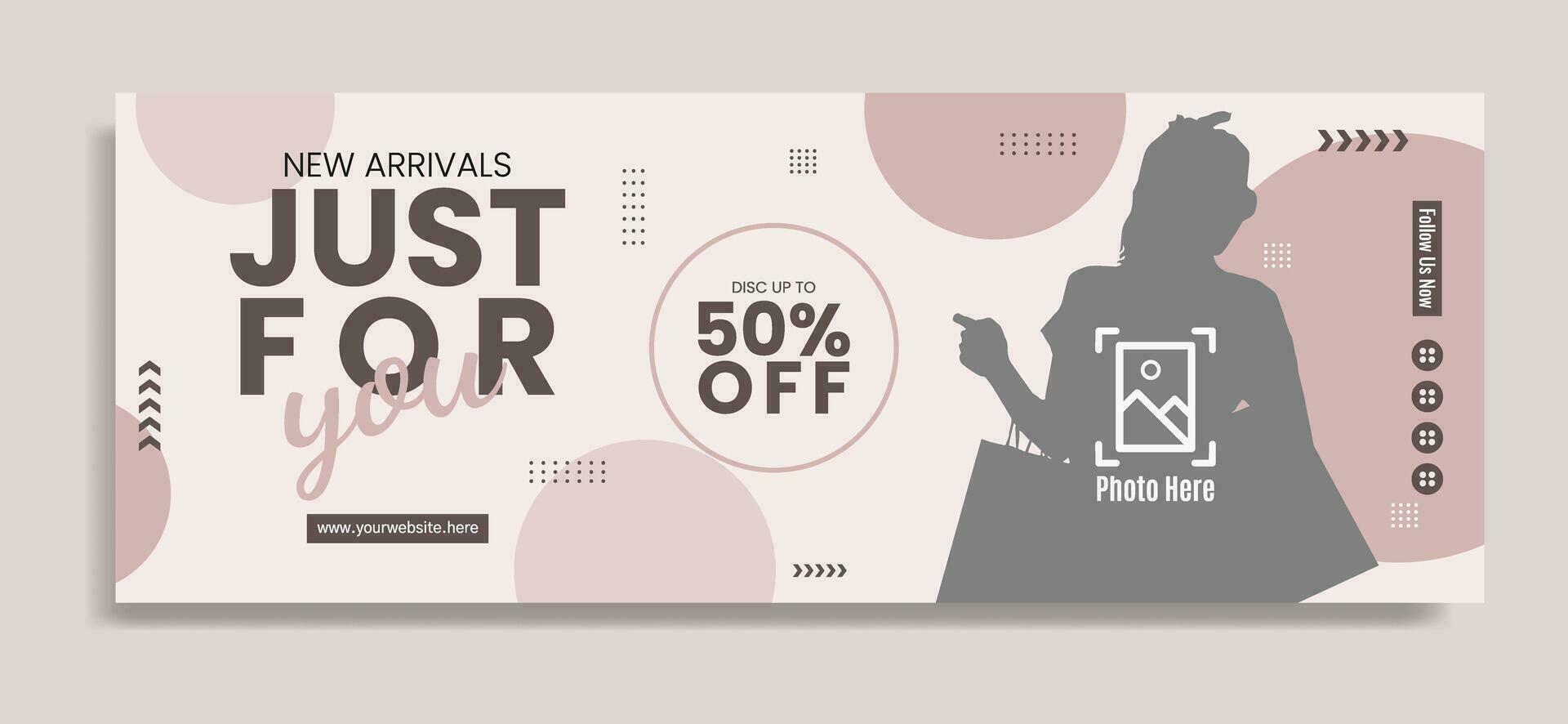 Business horizontal banner template design. It is suitable for social media advertising, Fashion Brand Promotion, Digital Marketing, etc. vector