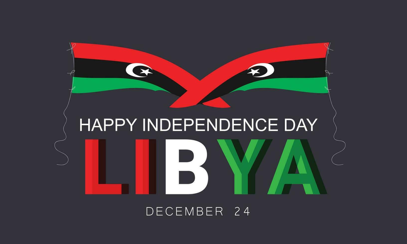 Independence day in Libya. background, banner, card, poster, template. Vector illustration.