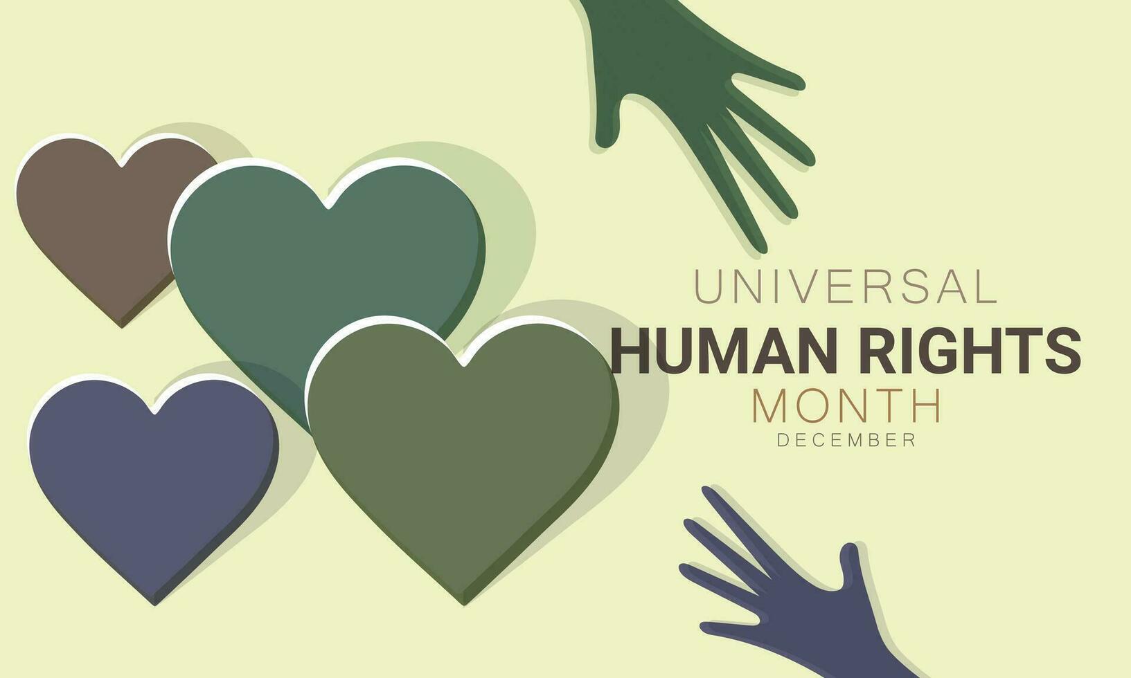 Universal Human Rights month. background, banner, card, poster, template. Vector illustration.