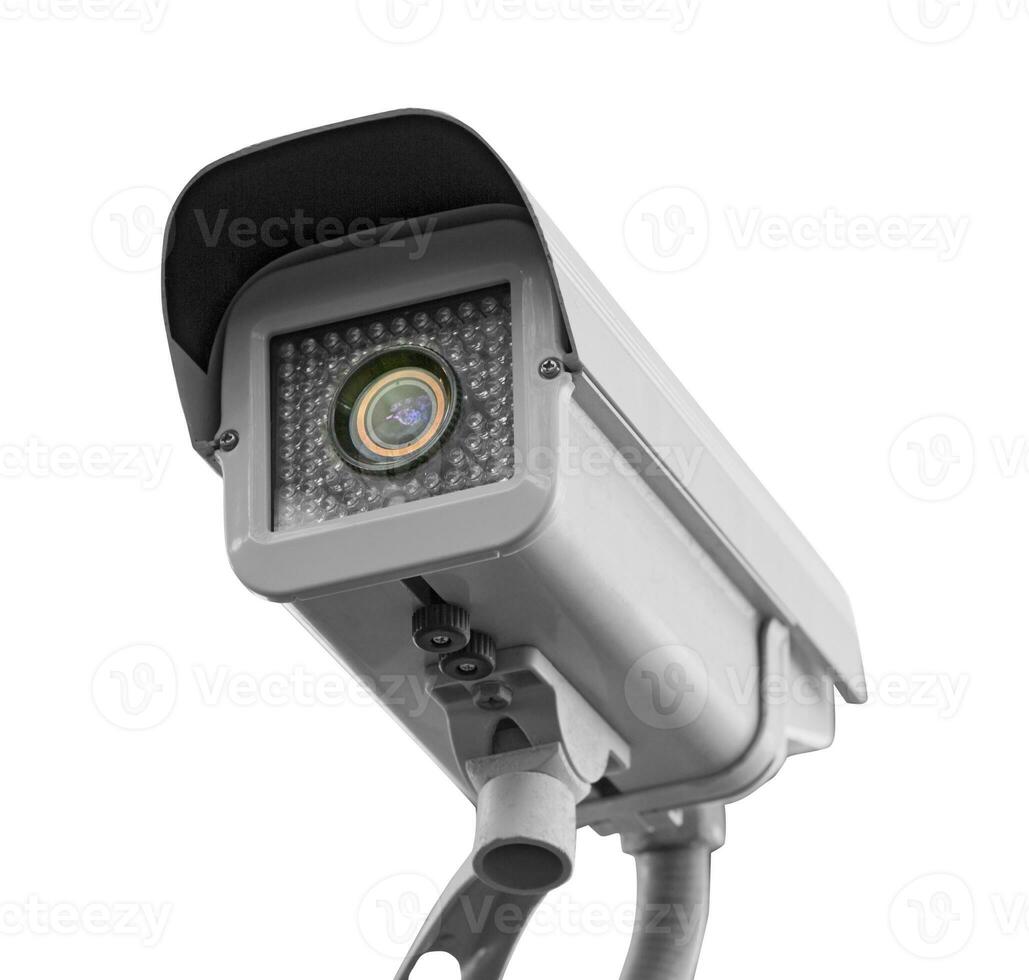 CCTV Security camera isolated white background. photo