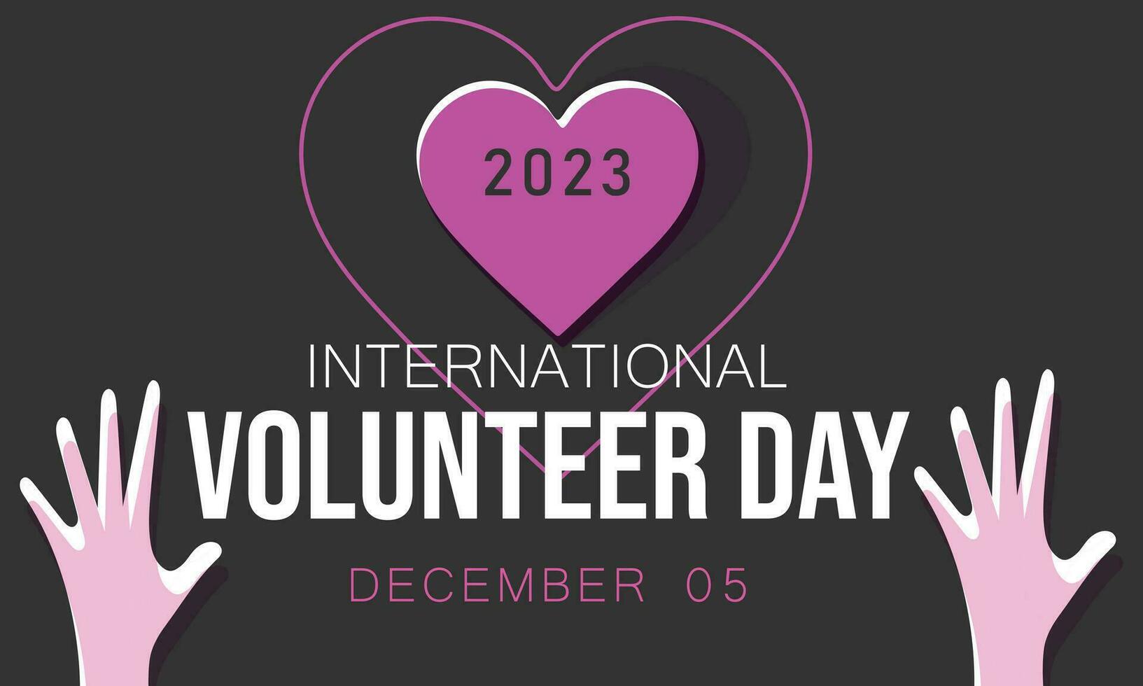 International Volunteer day. background, banner, card, poster, template. Vector illustration.