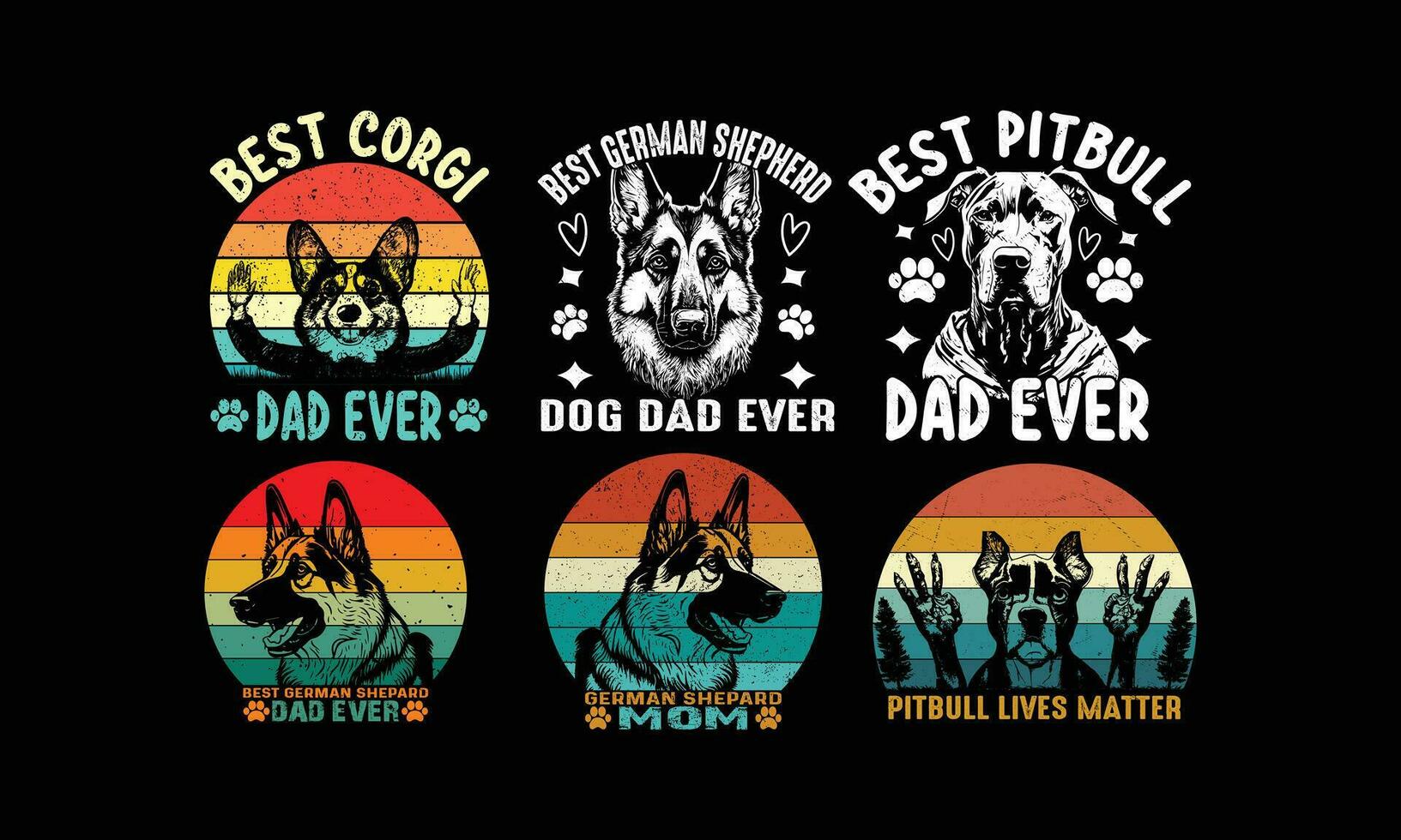 Best Dog Dad Ever German Shepherd Retro Vintage T-Shirt Best Dog Dad Ever German Shepherd Retro Vintage T-Shirt