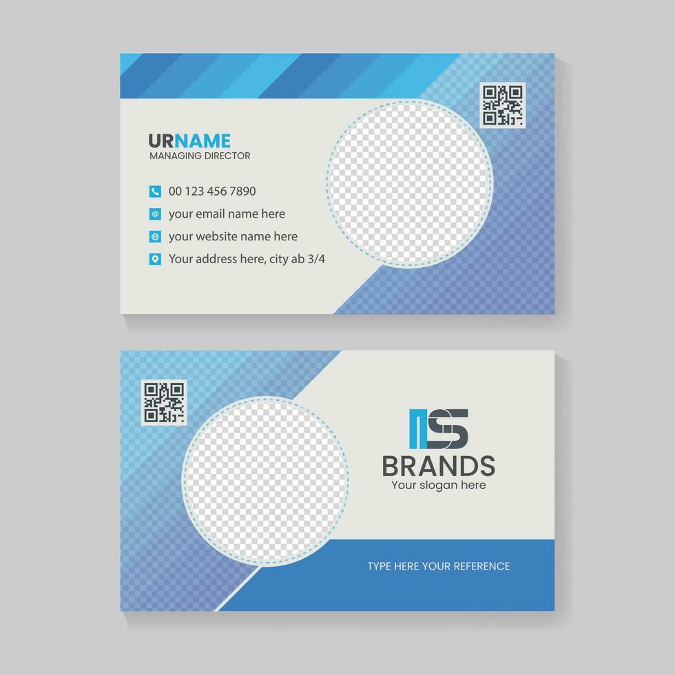 Clean stylish and modern creative professional, business card template design vector