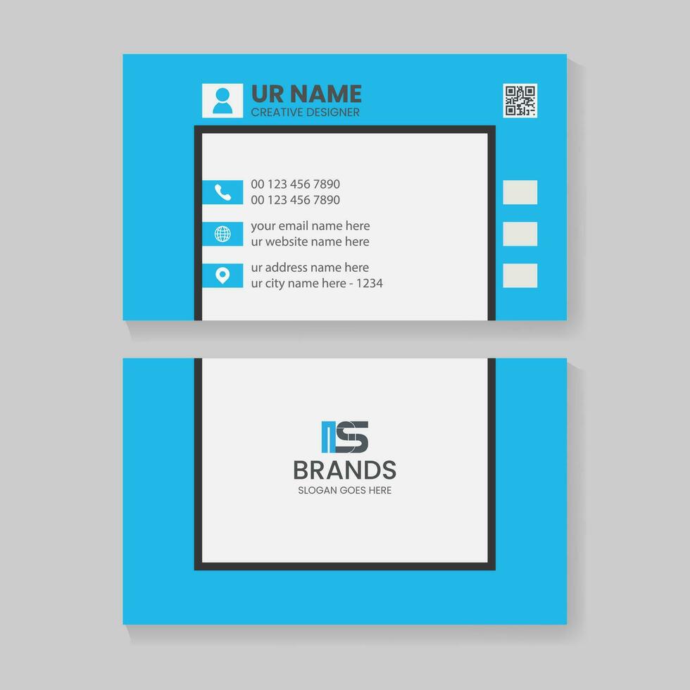 Clean stylish and modern creative professional, business card template design vector