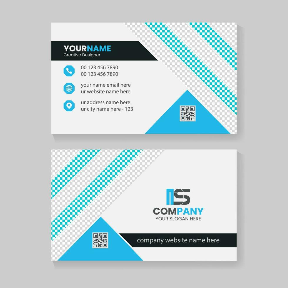 Clean stylish and modern creative professional, business card template design vector