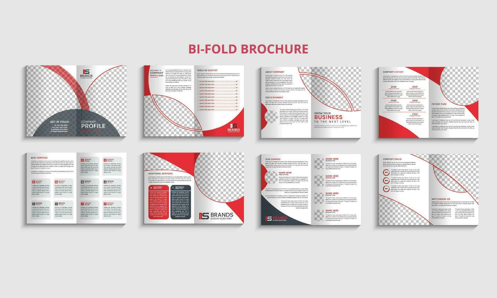 company profile brochure template design vector