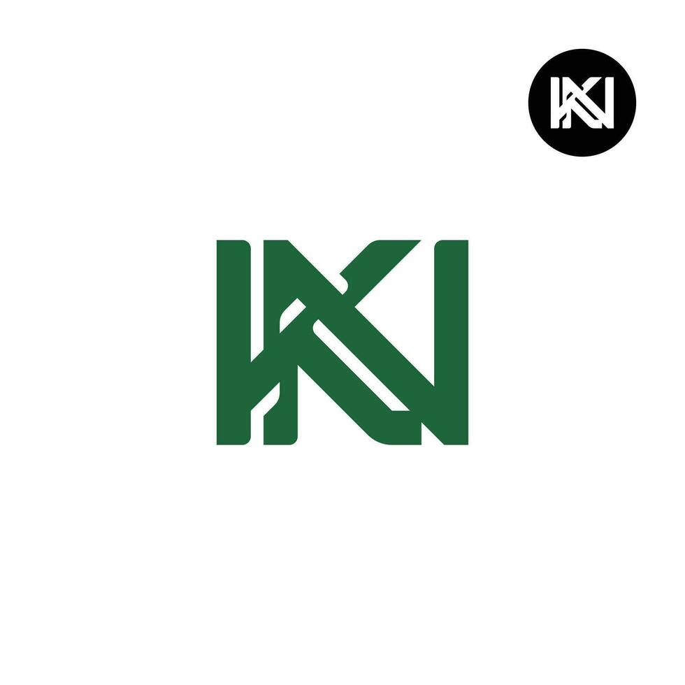 Letter KN Monogram Logo Design vector