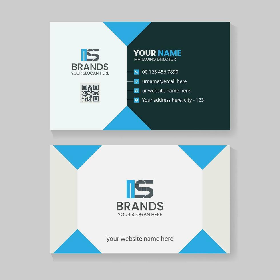 Clean stylish and modern creative professional, business card template design vector