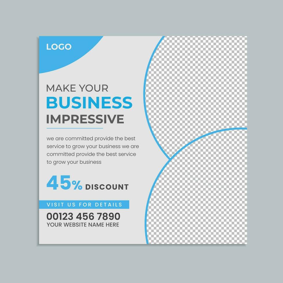 social media, Corporate business digital marketing agency post template design vector