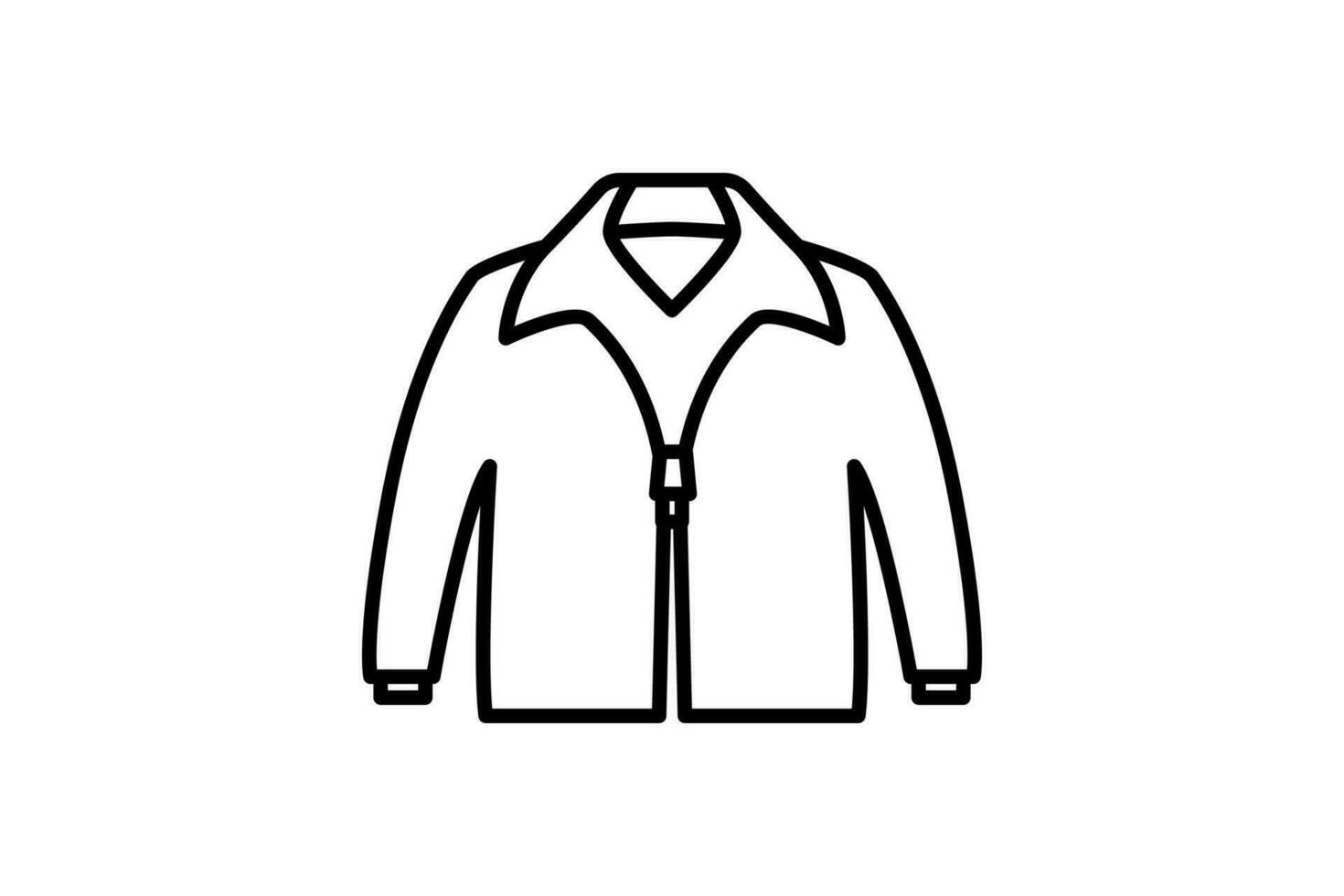 chaqueta icono. icono relacionado a ropa icono colocar. línea icono estilo. sencillo vector diseño editable
